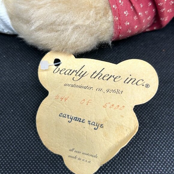 Bearly There Inc. Carynne Raye "Hear no evil" bear #44 of 5000 - Picture 4 of 5